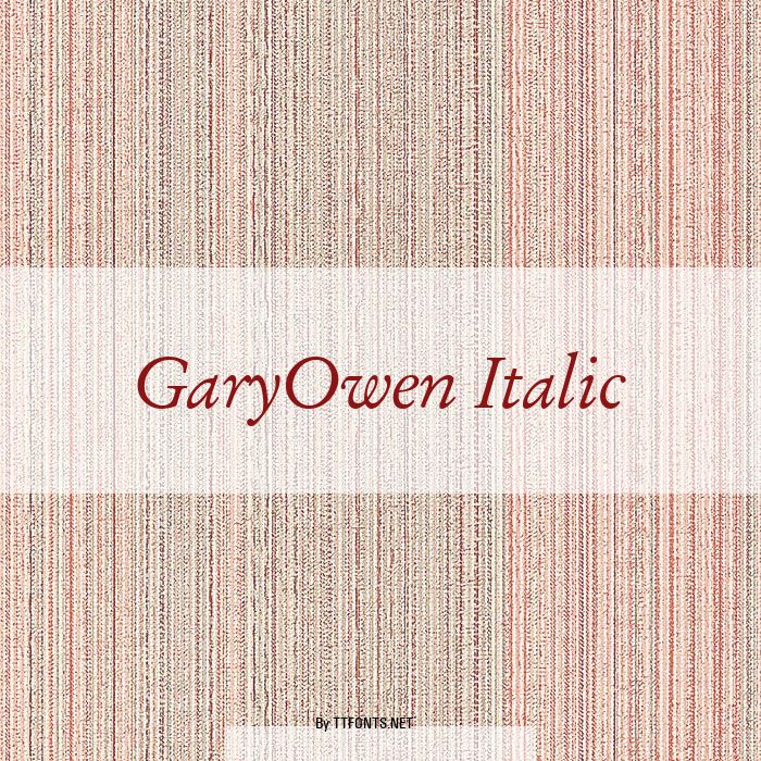 GaryOwen Italic example